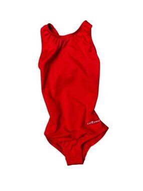 💦NEW Dolfin Girls Ocean Solid Performance Back One-Piece Swimsuit Youth Size 26